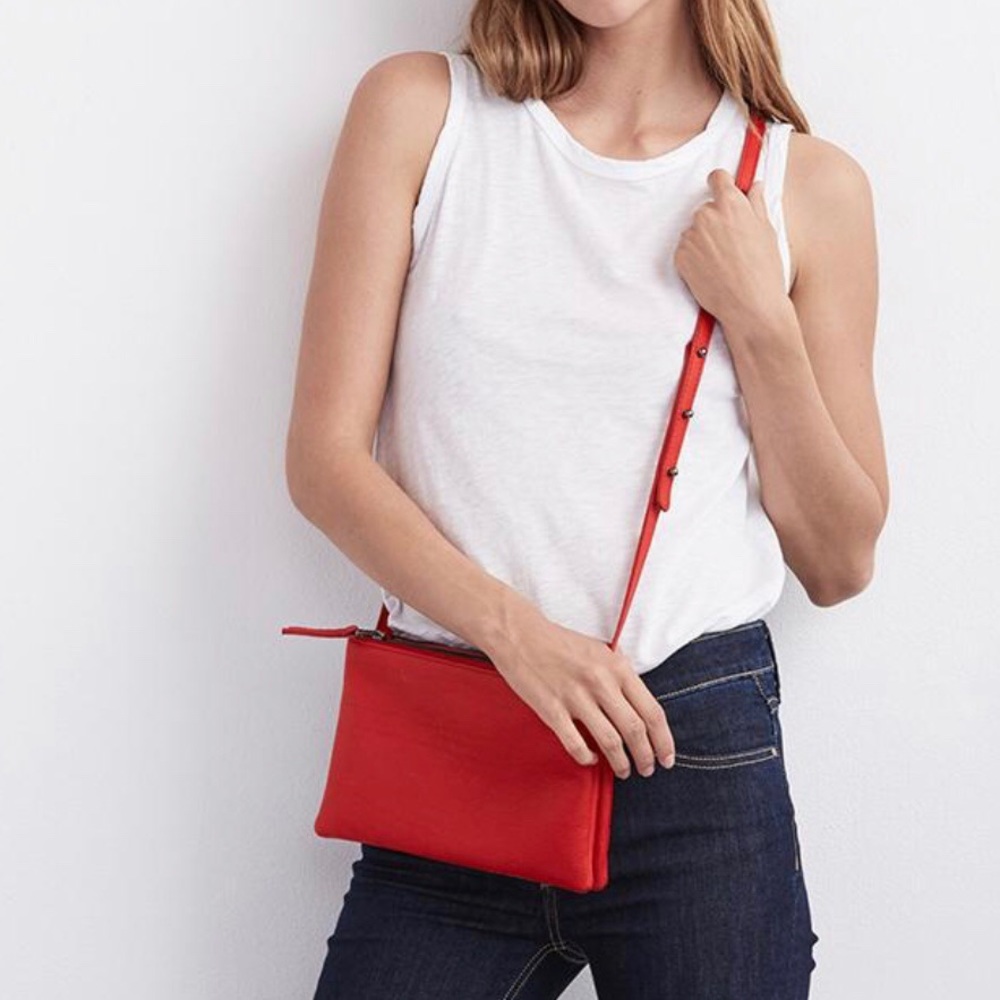 Velvet by Graham & Spencer Red Leather Crossbody